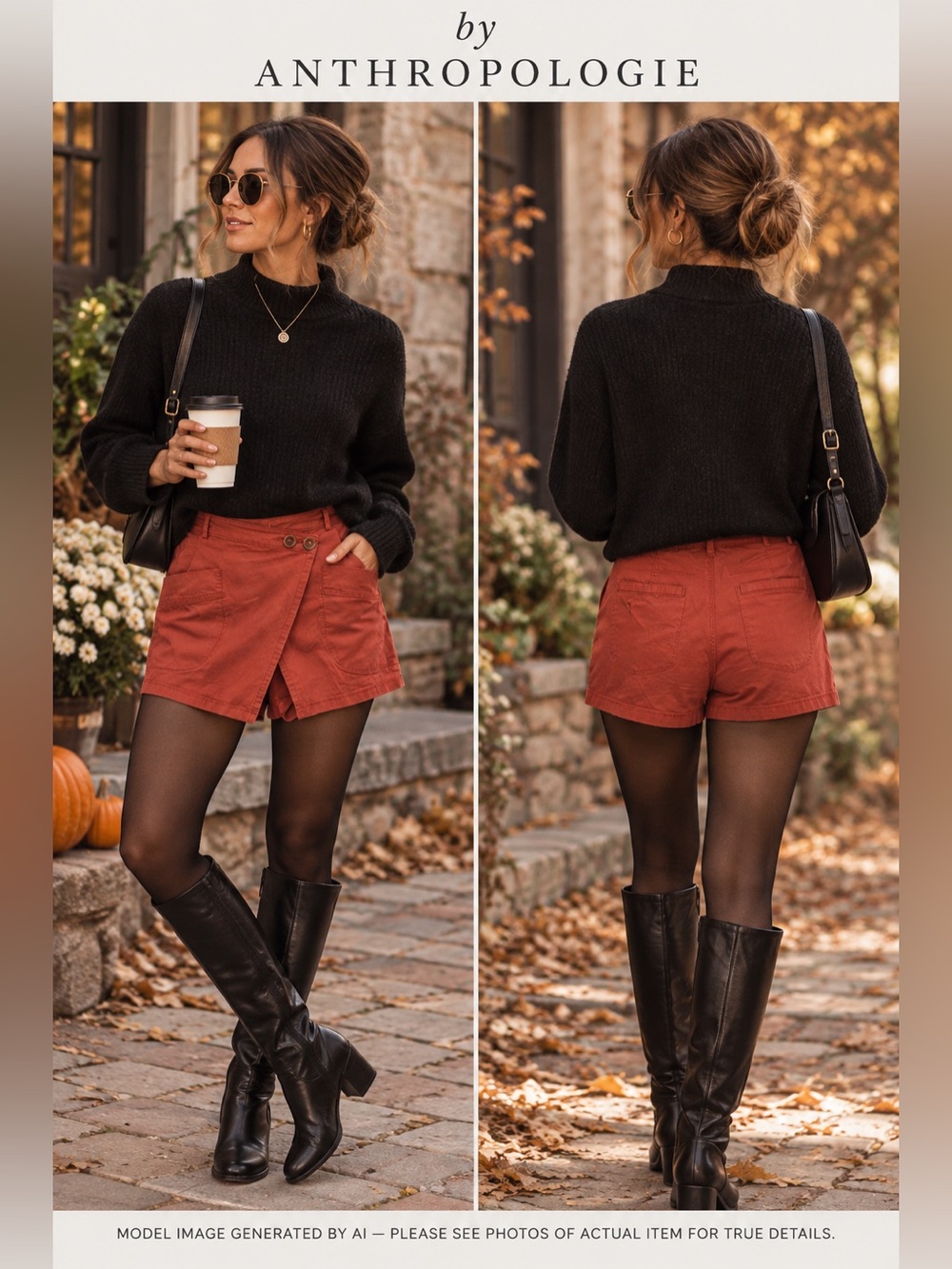 Asymmetrical Wrap Skort Utility‎ Feminine Fall Casual Summer Mini Anthropologie